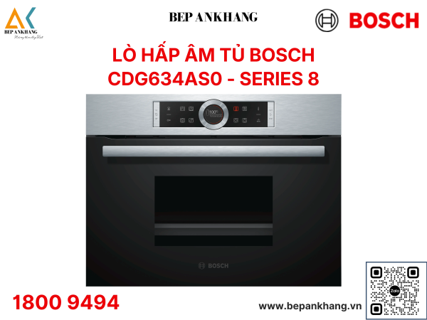 Lò hấp Bosch CDG634AS0 - 450mm - Nhập khẩu Đức